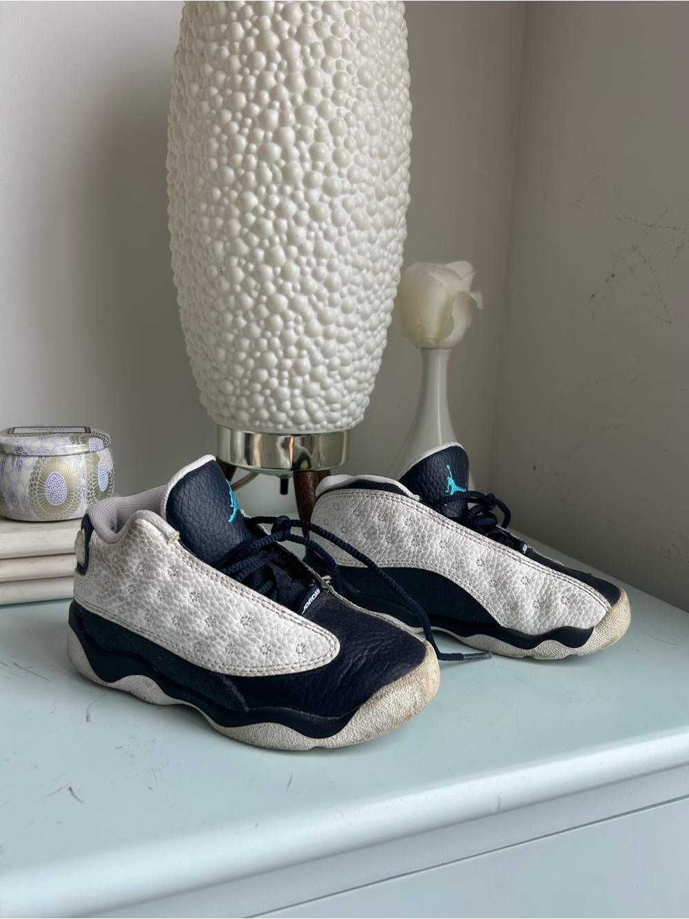 Boys Jordan Kids Navy White Sneakers